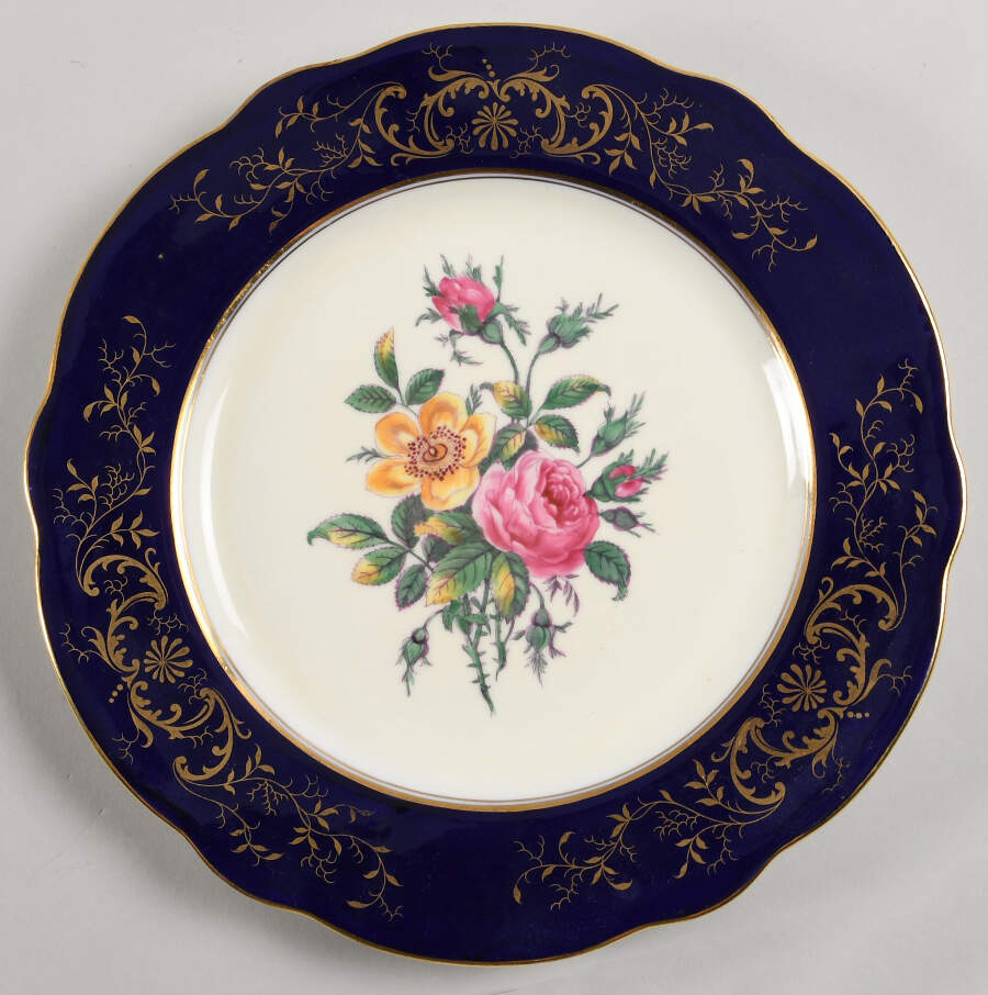Endslock Blue Dinner Plate by Coalport-1