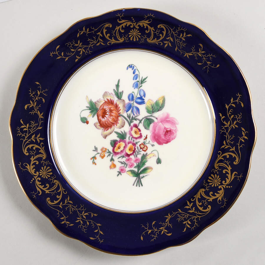 Endslock Blue Dinner Plate by Coalport-1