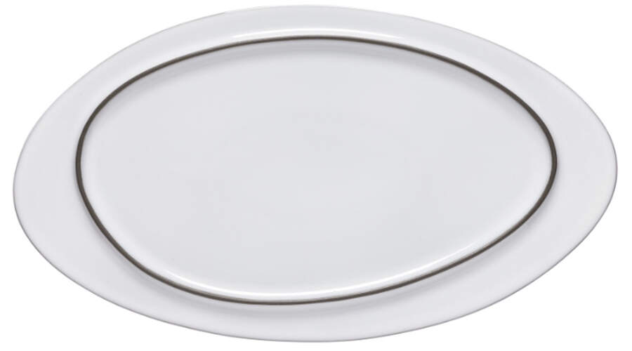 Ambar-White 14" Oval Serving Platter by Costa Nova China-1