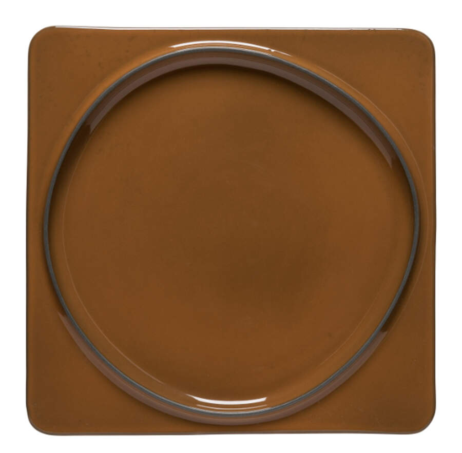 Ambar-Caramel 10" Square Serving Platter by Costa Nova China-1