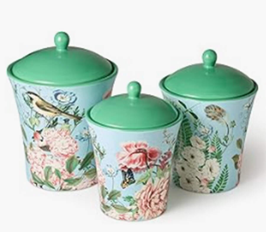 Flora Large Canister & Lid by Certified International-1