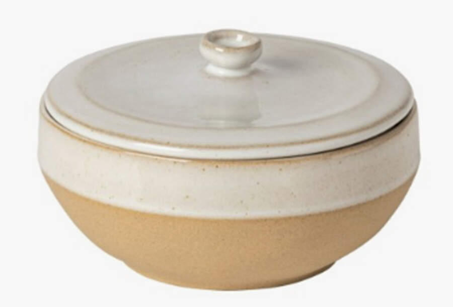 Marrakesh Sable Blanc (White) Individual Casserole & Lid by Costa Nova China-1