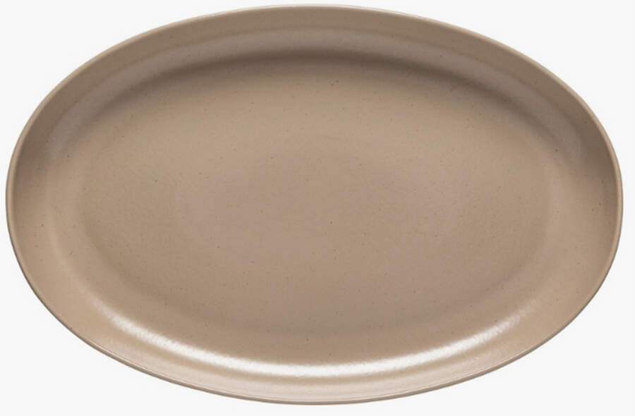 Pacifica Chestnut (Light Brown) 16" Oval Serving Platter by Casafina-1