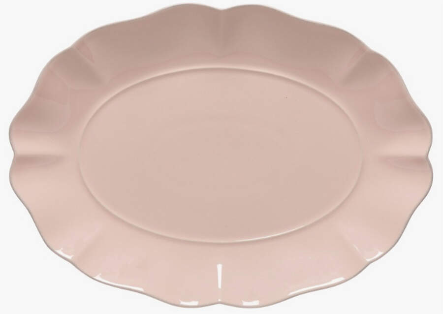 Rosa Pink 15" Oval Serving Platter by Costa Nova China-1
