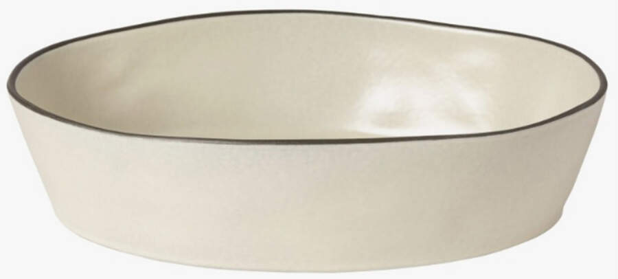Stacked Organic-Salt (White) 12'' Oval Baker by Costa Nova China-1