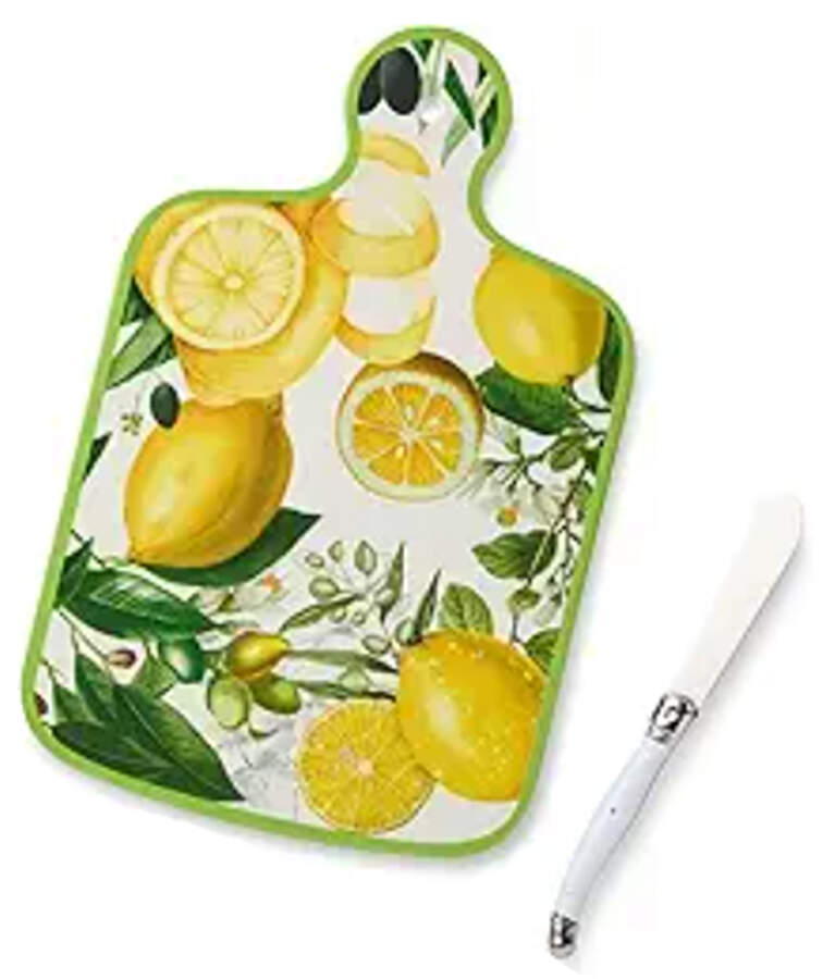 Limone (Melamine) Melamine Cheese Board & Knife Set by Certified International-1