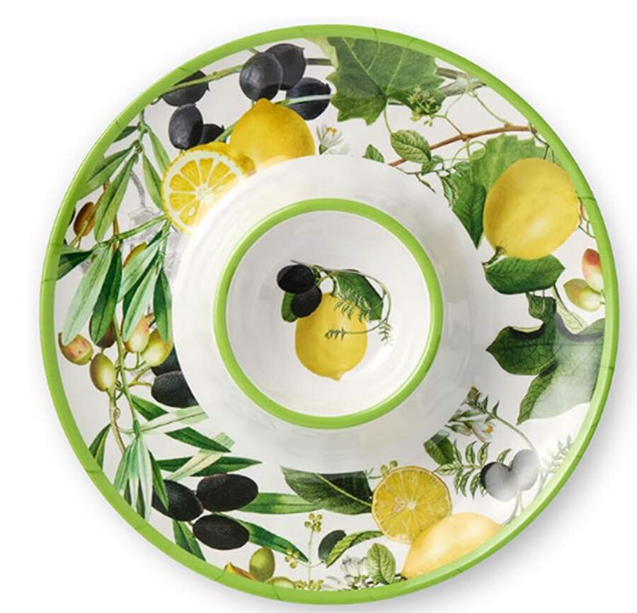 Limone (Melamine) 1 Piece Chip & Dip by Certified International-1