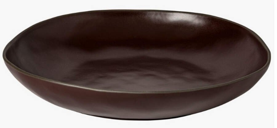 Stacked Organic-Port (Dark Brown) 14" Pasta Serving Bowl by Costa Nova China-1