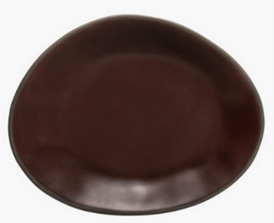 Stacked Organic-Port (Dark Brown) 8" Oval Plate by Costa Nova China-1