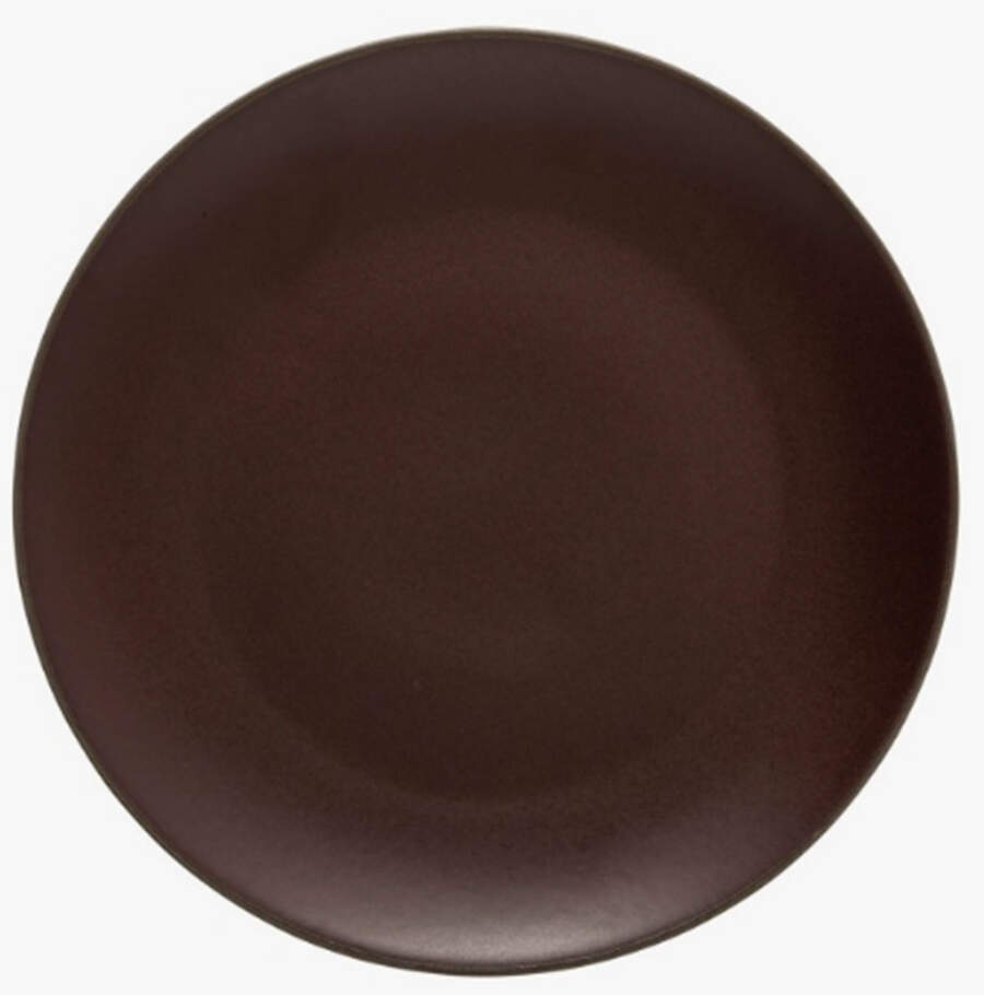 Stacked Organic-Port (Dark Brown) Dinner Plate by Costa Nova China-1