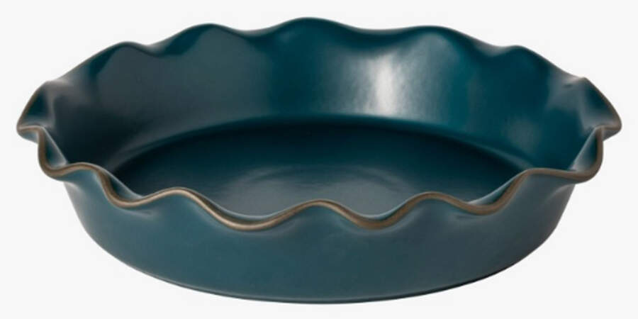 Stacked Organic-Deep Sea (Blue) 10" Pie Baking Plate by Costa Nova China-1