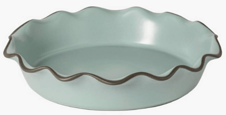 Stacked Organic-Sky (Light Blue) 10" Pie Baking Plate by Costa Nova China-1