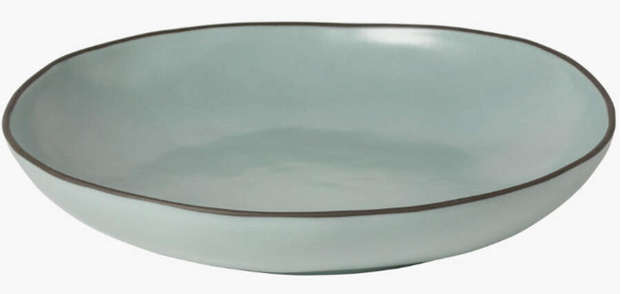 Stacked Organic-Sky (Light Blue) 14" Pasta Serving Bowl by Costa Nova China-1