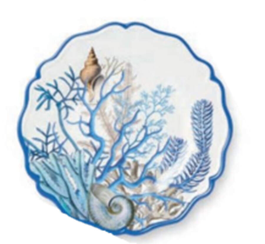 Blue Lagoon (Melamine) Salad/Dessert Plate by Certified International-1
