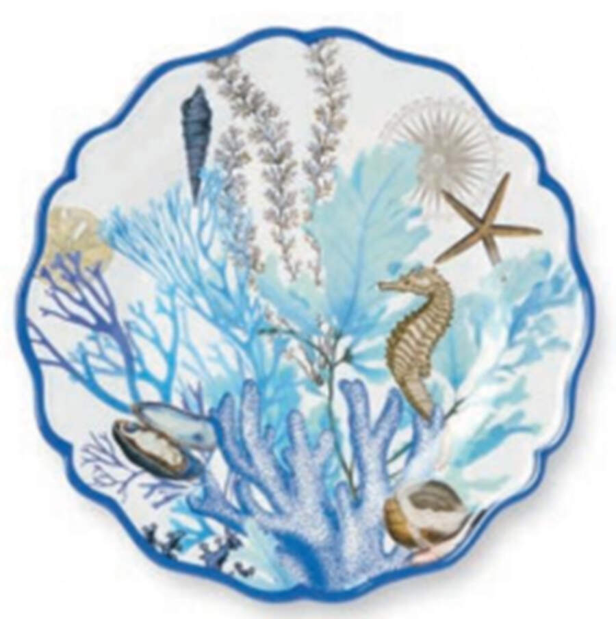 Blue Lagoon (Melamine) Dinner Plate by Certified International-1