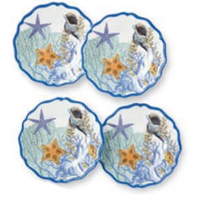 Blue Lagoon (Melamine) Canape Plate by Certified International-1