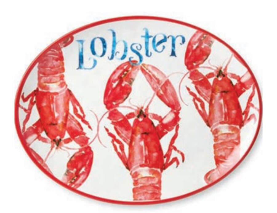 Beach House Lobster (Melamine) 18" Oval Serving Platter by Certified International-1