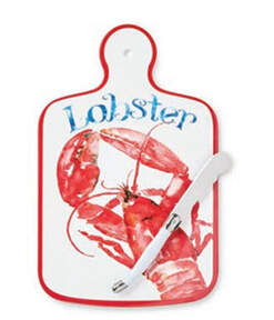 Beach House Lobster (Melamine) Melamine Cheese Board & Knife Set by Certified International-1
