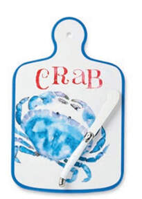 Beach House Crab (Melamine) Melamine Cheese Board & Knife Set by Certified International-1