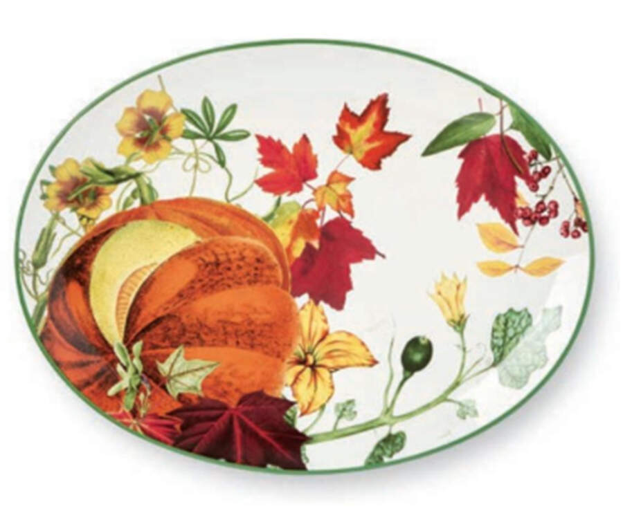 Harvest Fields 16" Oval Serving Platter by Certified International-1