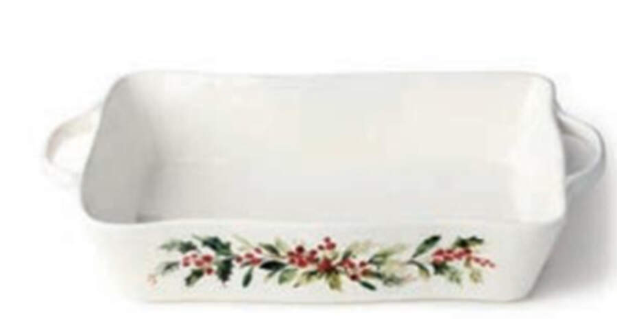 Holly and Vines 14" Rectangular Baker by Certified International-1