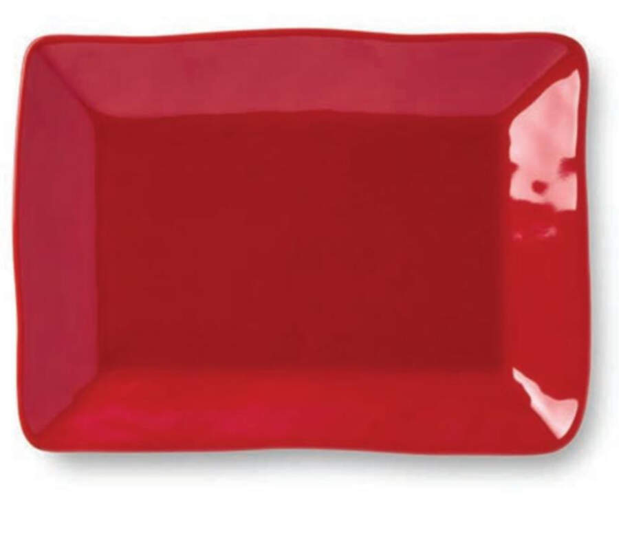 Berry Red 14" Rectangular Serving Platter by Certified International-1