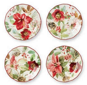 Winter Blooms Salad/Dessert Plate by Certified International-1