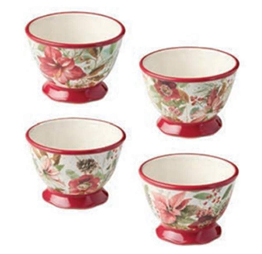Winter Blooms Individual Ice Cream/Dessert Bowl by Certified International-1