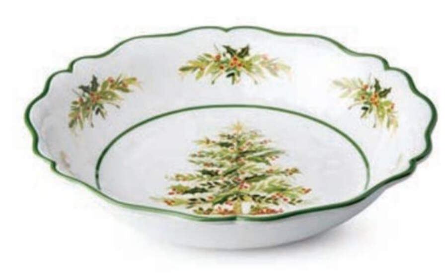 Holly Tree (Melamine) 13" Round Serving Bowl by Certified International-1