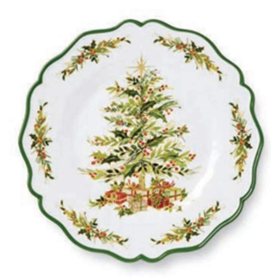Holly Tree (Melamine) 14" Round Platter by Certified International-1
