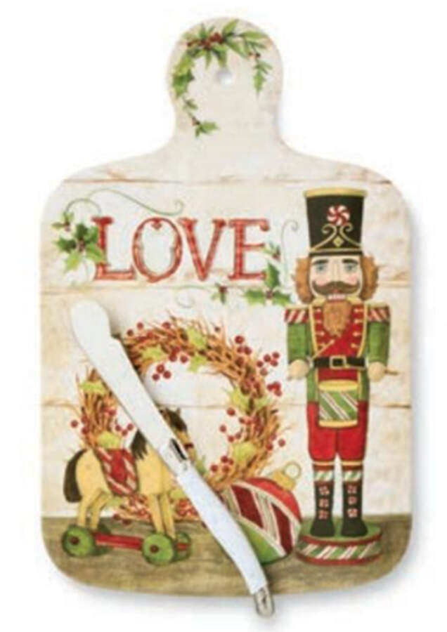 Nutcracker Parade Melamine Cheese Board & Knife Set by Certified International-1
