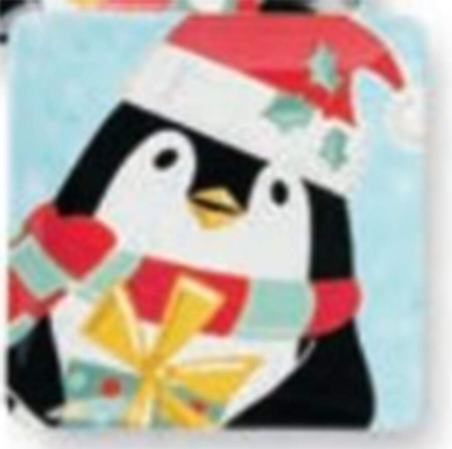Festive Christmas Penguin Salad/Dessert Plate by Certified International-1