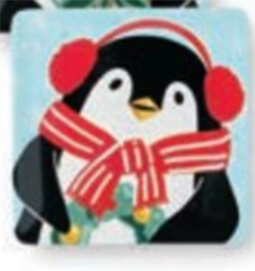 Festive Christmas Penguin Salad/Dessert Plate by Certified International-1