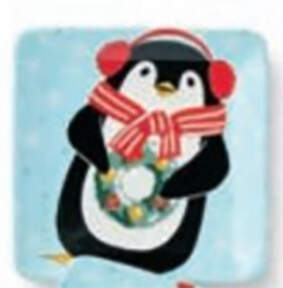 Festive Christmas Penguin Canape Plate by Certified International-1