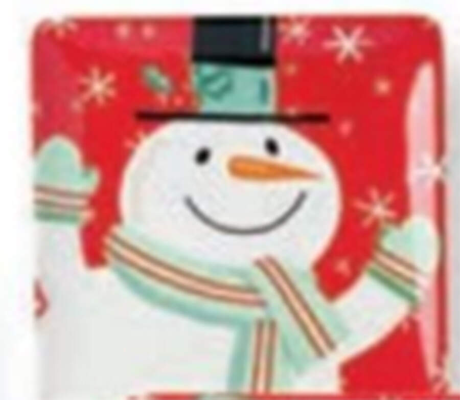 Festive Christmas Snowman Salad/Dessert Plate by Certified International-1