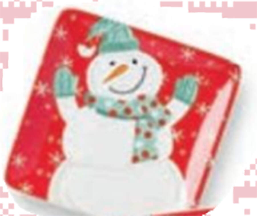Festive Christmas Snowman Canape Plate by Certified International-1