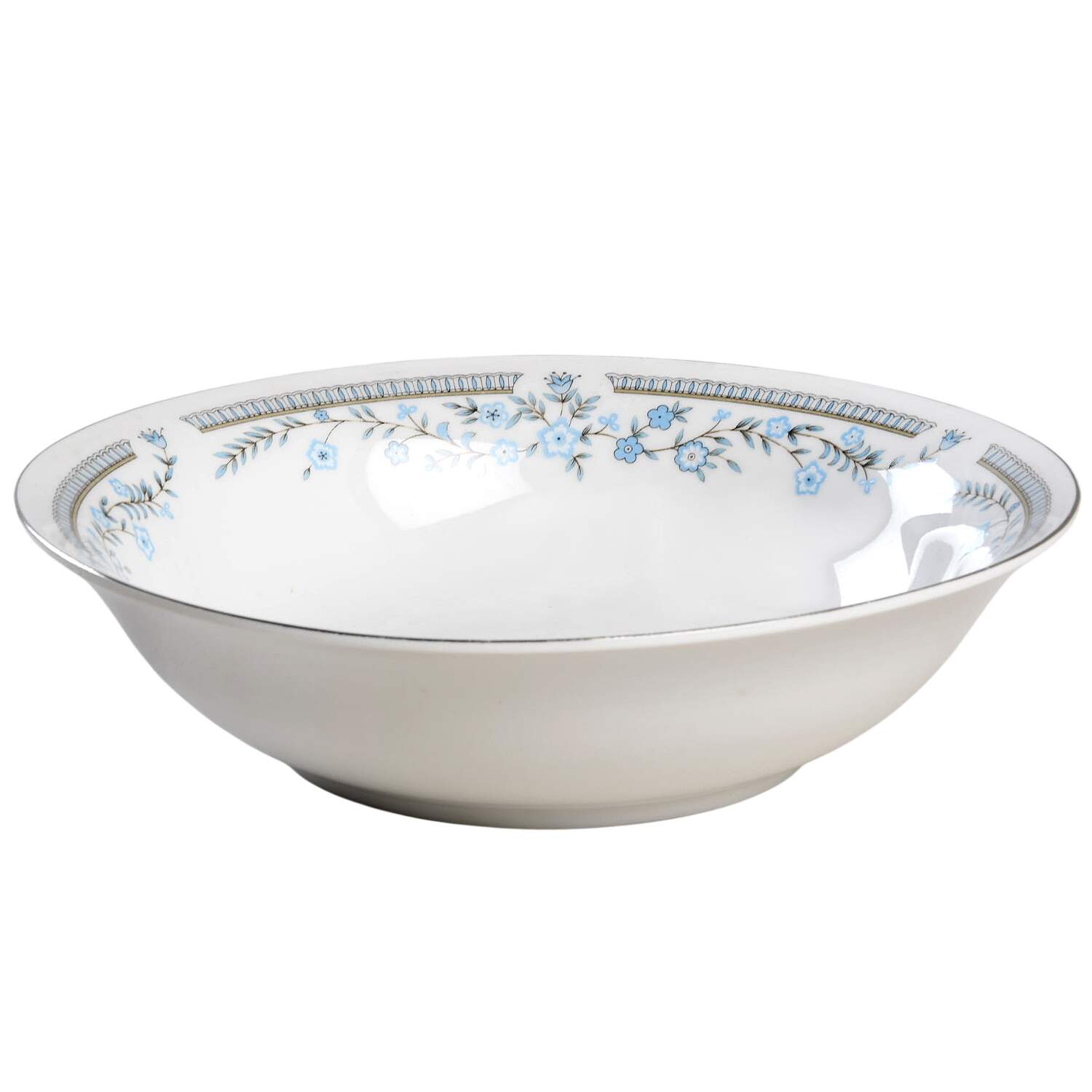 CX877 Platinum Trim 8" Round Vegetable Bowl by China (Made in China)-1