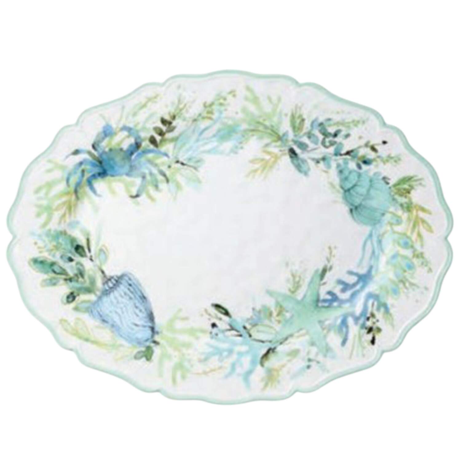 Sea Glass 18" Oval Serving Platter by Certified International-1