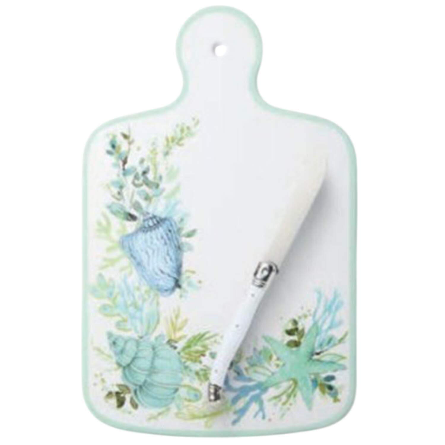 Sea Glass Melamine Cheese Board & Knife Set by Certified International-1