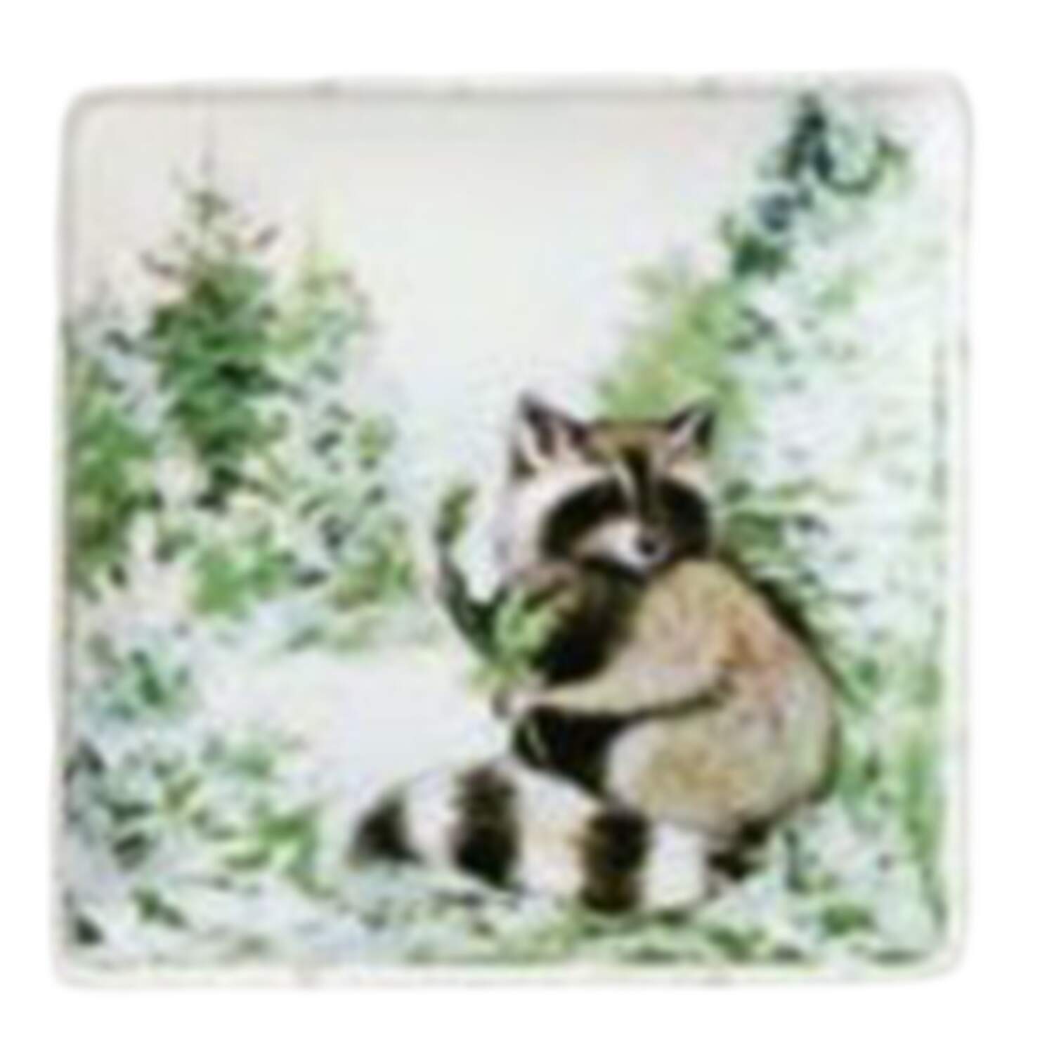 Winter's Cabin Square Dessert Plate by Certified International-1