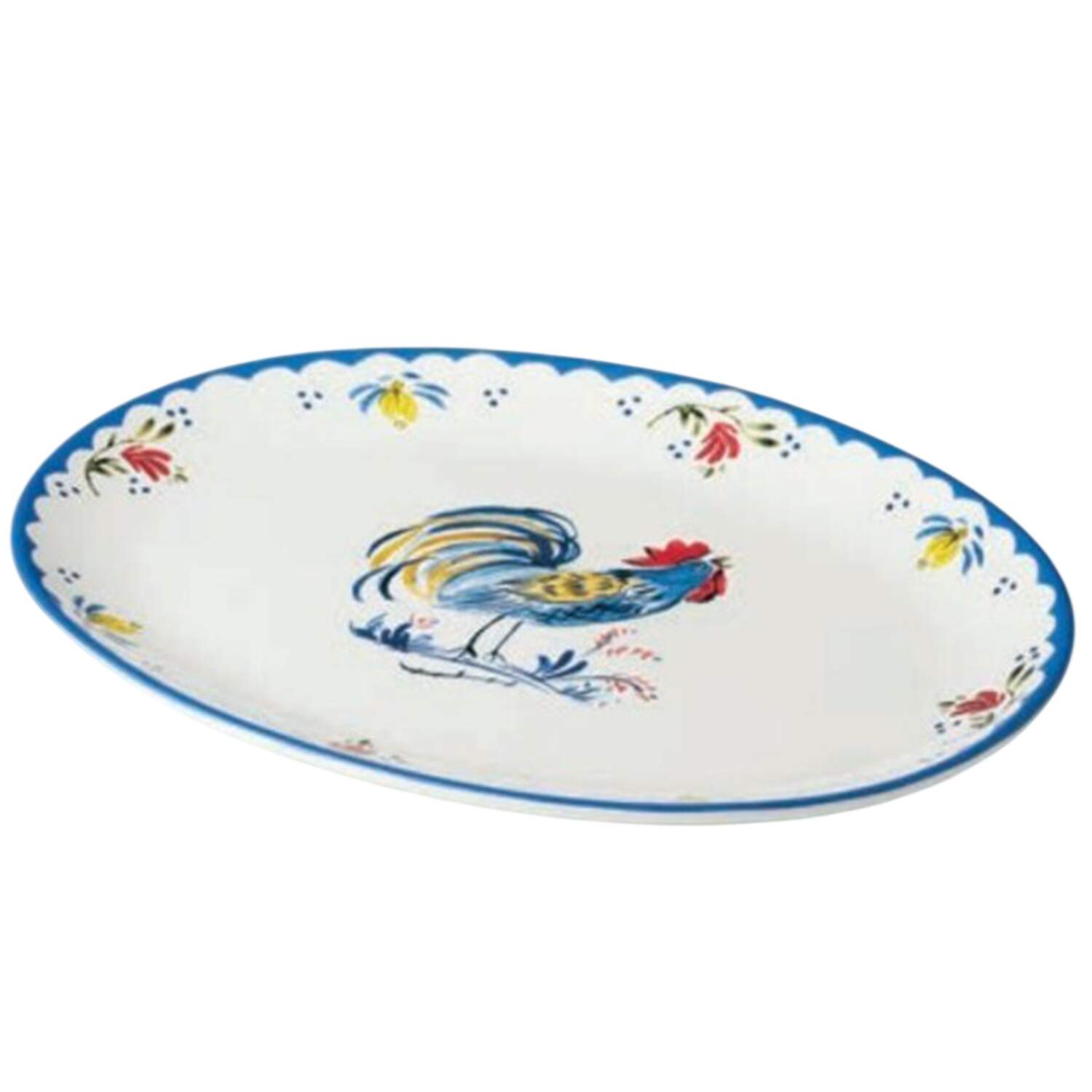 French Rooster 16" Oval Serving Platter by Certified International-1