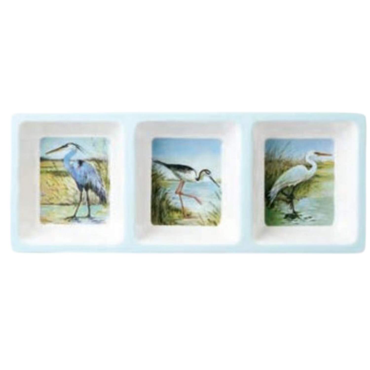 Coastal Birds Melamine 3-Part Relish by Certified International-1
