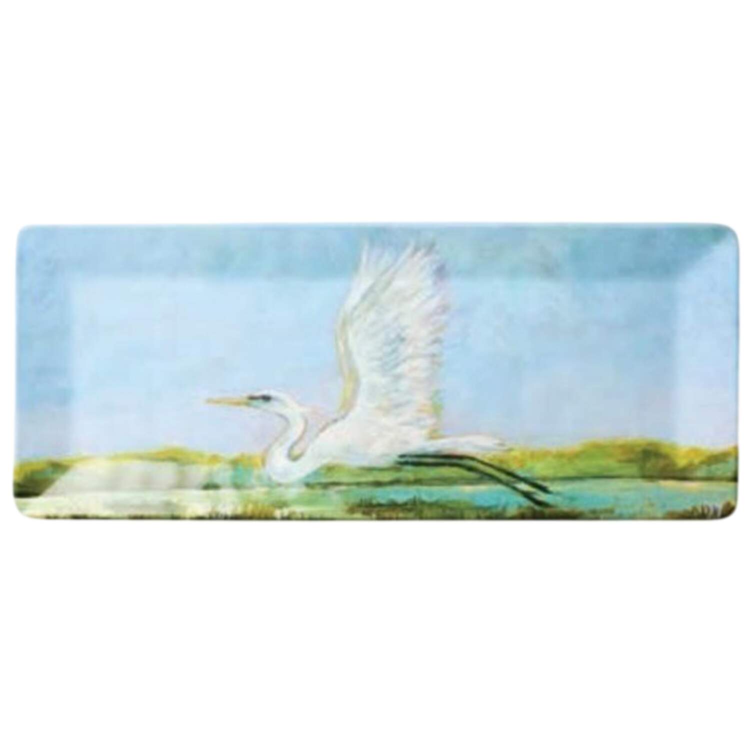 Coastal Birds 19" Rectangular Melamine Platter by Certified International-1