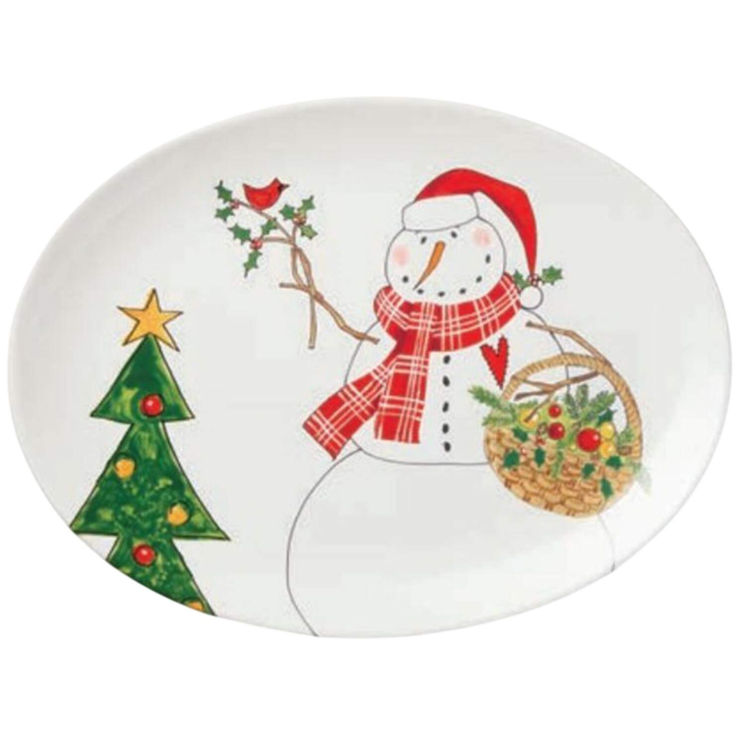 Snowman Delight 16" Oval Serving Platter by Certified International-1