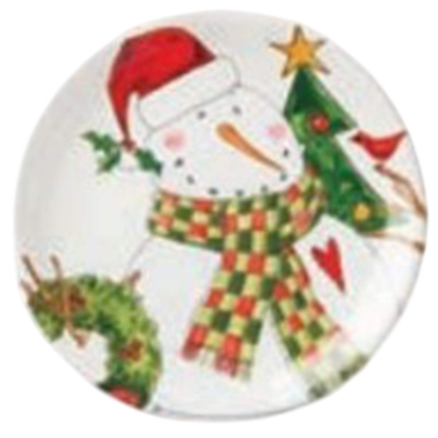 Snowman Delight Dessert Luncheon Plate by Certified International-1