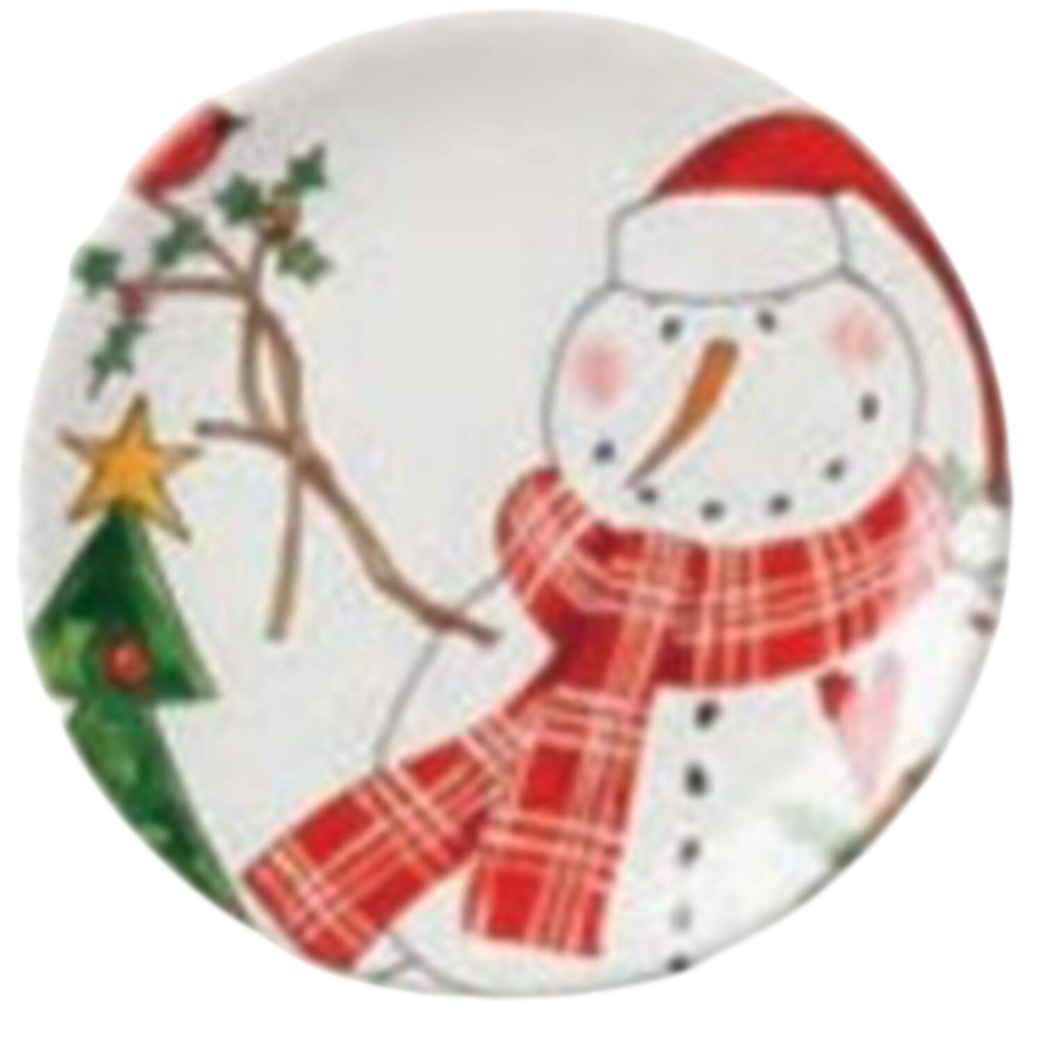Snowman Delight Dessert Luncheon Plate by Certified International-1