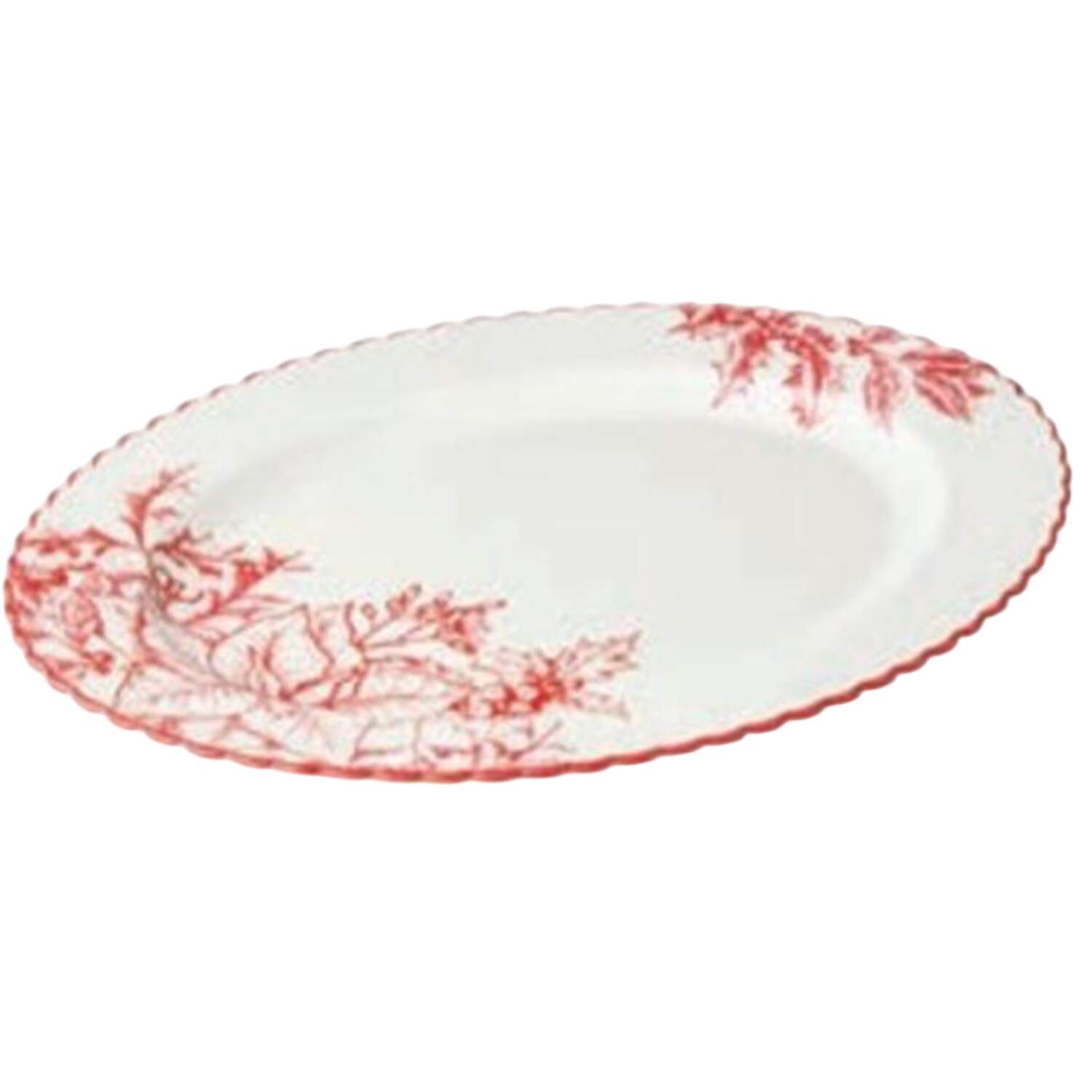 Crimson Noel 16" Oval Serving Platter by Certified International-1