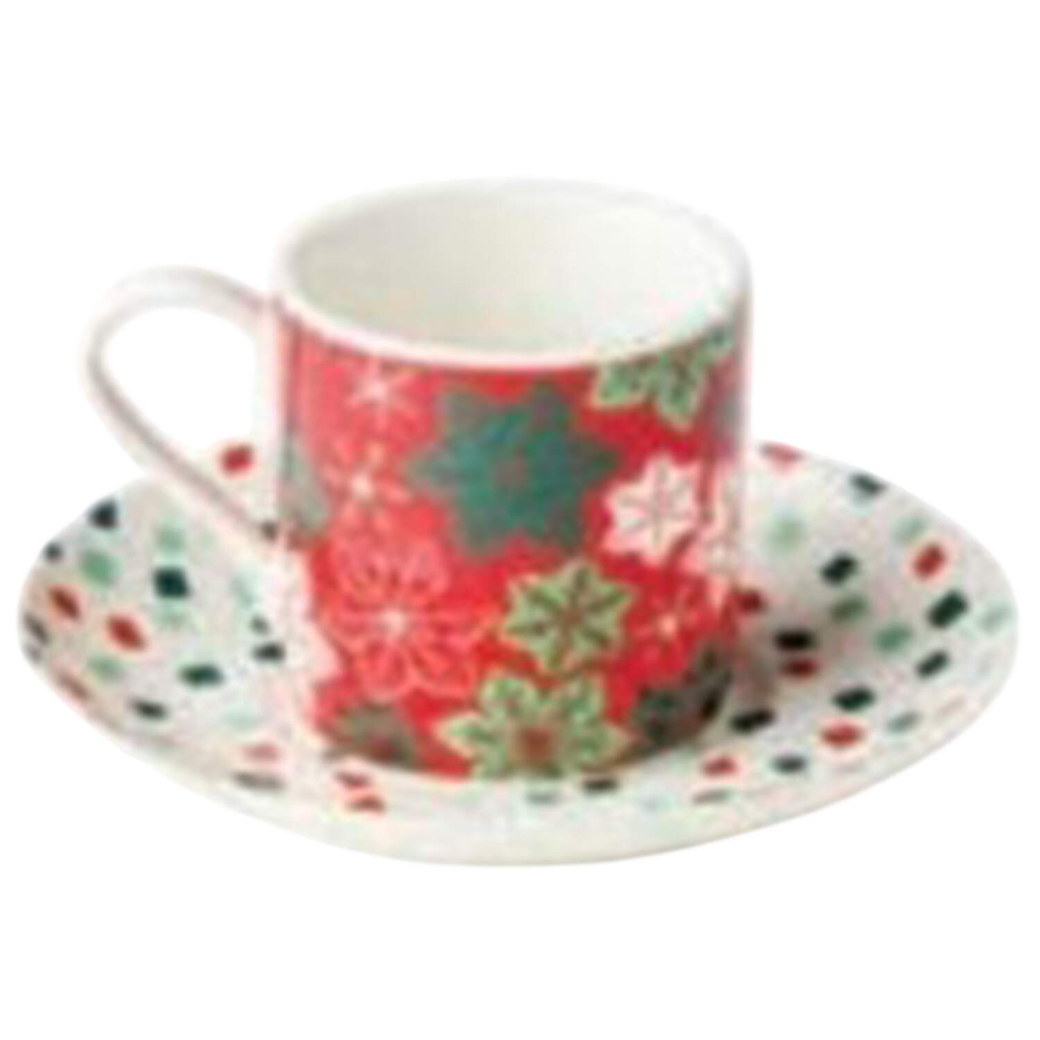 Holiday Spruce Espresso Cup and Saucer Set by Certified International-1
