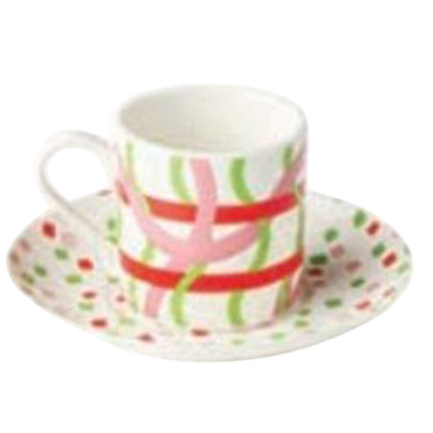 Scarlet Ribbon Espresso Cup and Saucer Set by Certified International-1