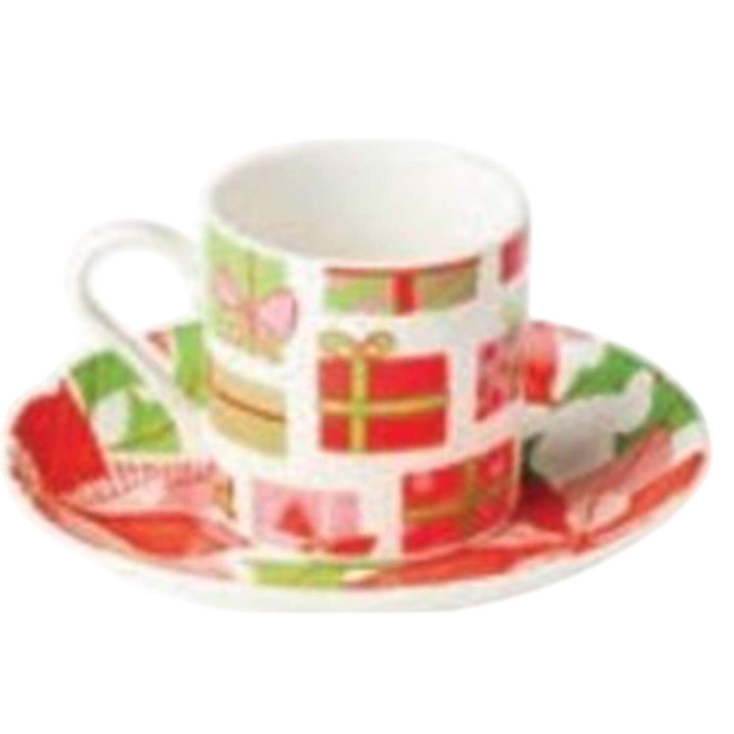 Scarlet Ribbon Espresso Cup and Saucer Set by Certified International-1